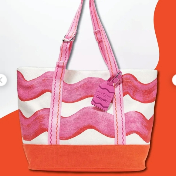 Crayola Handbags - Isaac Mizrahi X Crayola Vibrant Pink and Orange Tote Bag